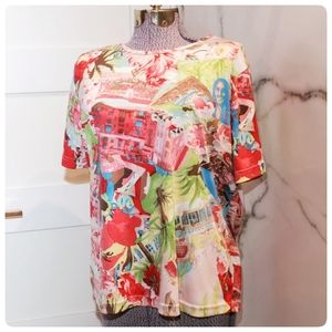 Tropical print t-shirt